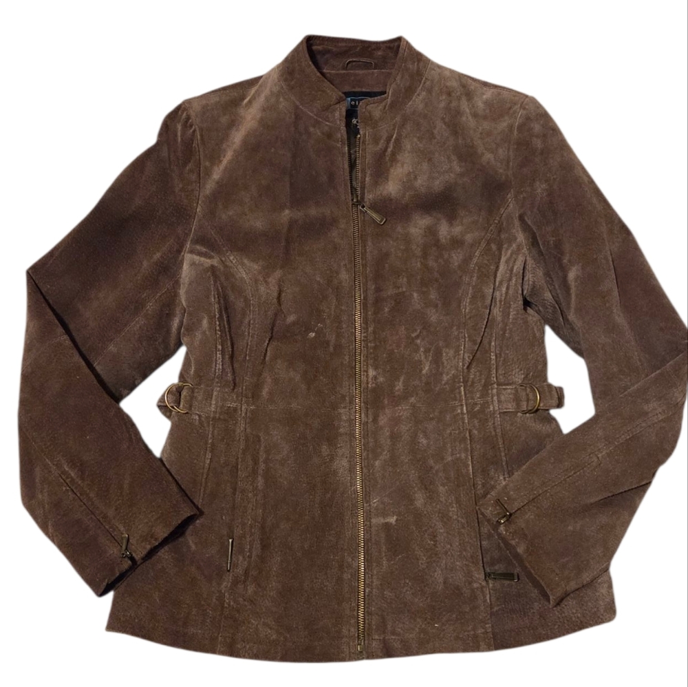 Relativity Brown Suede Zip Front Jacket - image 7